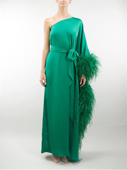 One shoulder dress with side feathers Atelier Legora ATELIER LEGORA | abito en | AT13235